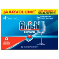Finish Power All-in-1 Vaatwastabletten Regular - 304 stuks
