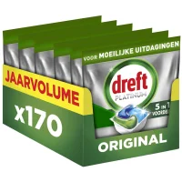 Dreft Platinum All In One Original Vaatwastabletten - 5x34 tabletten