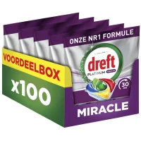 Dreft Platinum Miracle All-In-One Vaatwastabletten - 100 tabletten