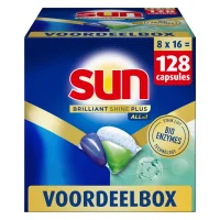 Sun Brilliant Shine Plus All-in-1 Vaatwascapsules - 8x16 capsules