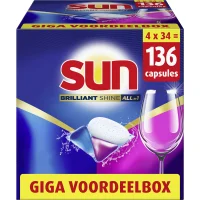 Sun Brilliant Shine All-in 1 Vaatwastabletten - 4x34 tabletten