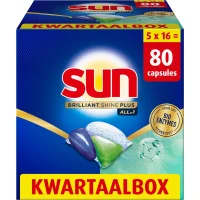 Sun Brilliant Shine Plus All-in 1 Vaatwascapsules - 80 capsules