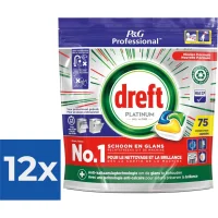 Dreft Platinum Lemon Vaatwastabletten - 12x75 tabletten