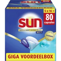 Sun Brilliant Shine Plus All-in 1 Vaatwascapsules - 80 Capsules